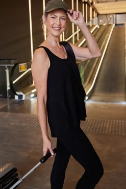 Relaxed Bamboo Singlet - Black