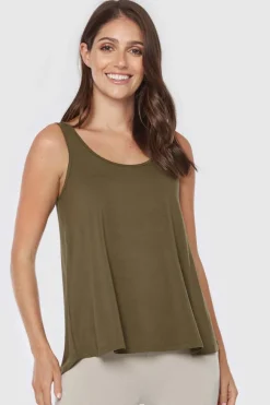 Relaxed Bamboo Singlet - Dark Olive