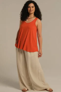 Relaxed Bamboo Singlet - Flame