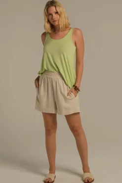 Relaxed Bamboo Singlet - Lettuce