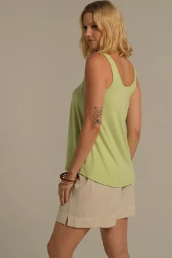 Relaxed Bamboo Singlet - Lettuce