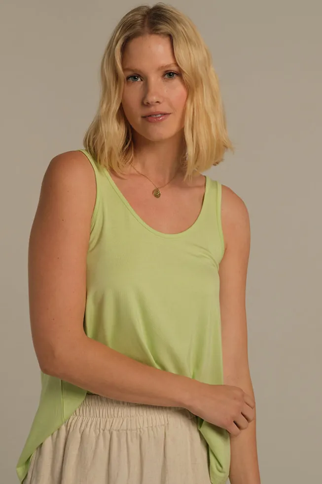 Relaxed Bamboo Singlet - Lettuce