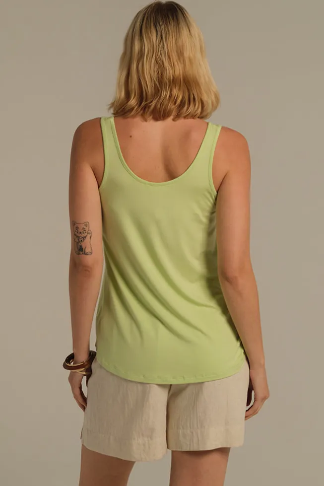 Relaxed Bamboo Singlet - Lettuce