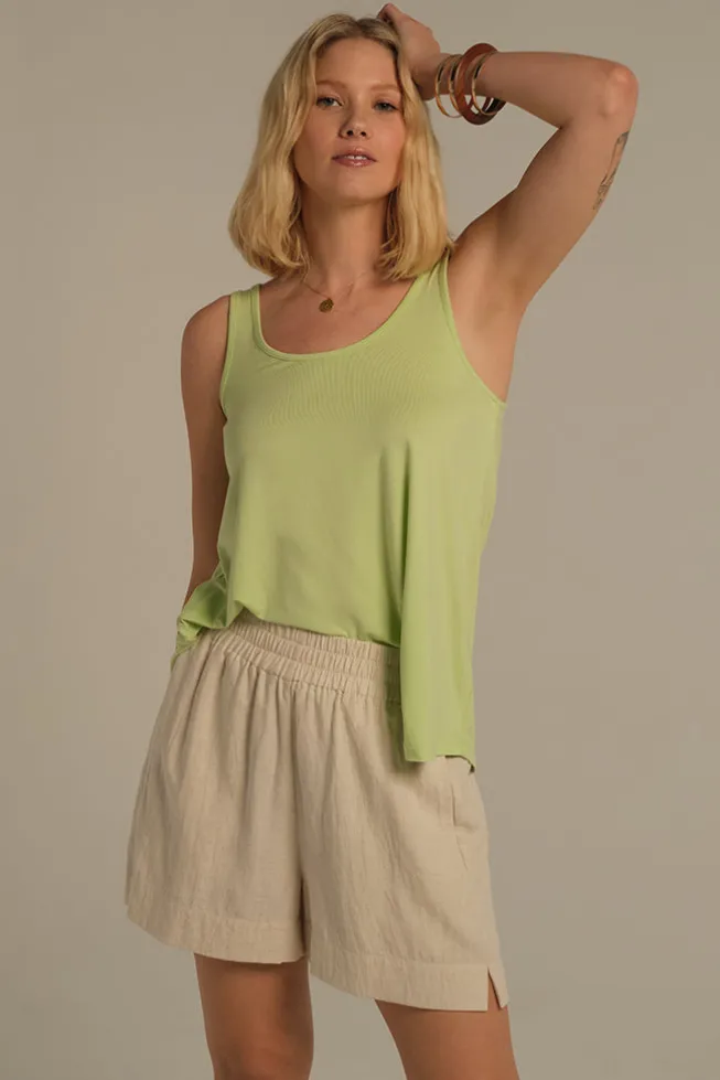 Relaxed Bamboo Singlet - Lettuce