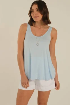 Relaxed Bamboo Singlet - Powder Blue