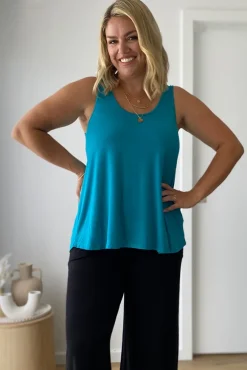 Relaxed Bamboo Singlet - Teal