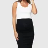 Ruched Maternity Skirt - Black