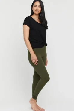 Soft Bamboo Leggings - Dark Olive