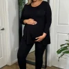Soft Maternity Leggings - Black