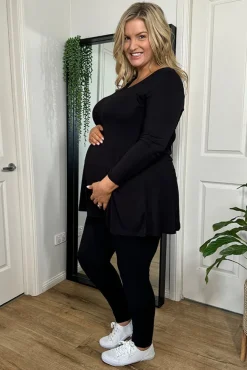 Soft Maternity Leggings - Black