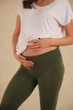 Soft Maternity Leggings - Dark Olive