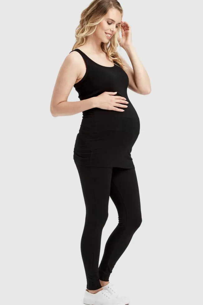Soft Maternity Leggings - Black