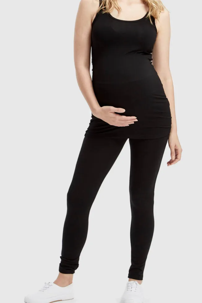 Soft Maternity Leggings - Black