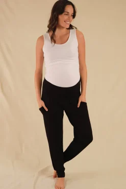 Softline Slouch Maternity Pants - Black