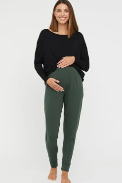Softline Slouch Maternity Pants - Forest