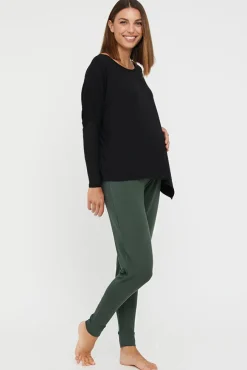 Softline Slouch Maternity Pants - Forest