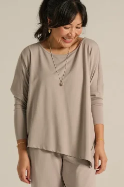 Terry Relax Boatneck - Taupe