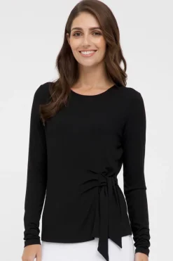 Tie Front Top - Black