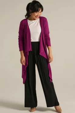 Waterfall Cardigan - Berry