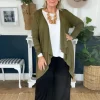 Waterfall Cardigan - Dark Olive