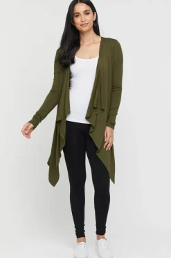 Waterfall Cardigan - Dark Olive