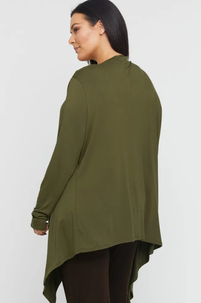 Waterfall Cardigan - Dark Olive