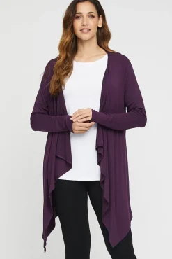 Waterfall Cardigan - Plum