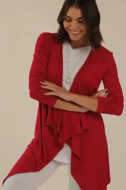 Waterfall Cardigan - True Red