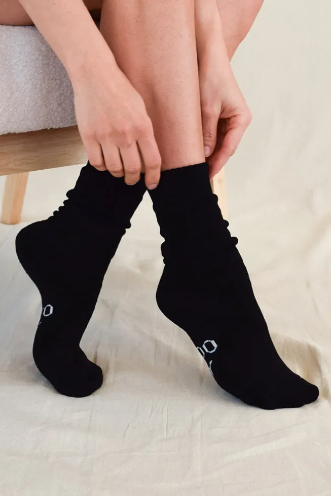 Women's Thick Bamboo Socks 2 Pack - Black
