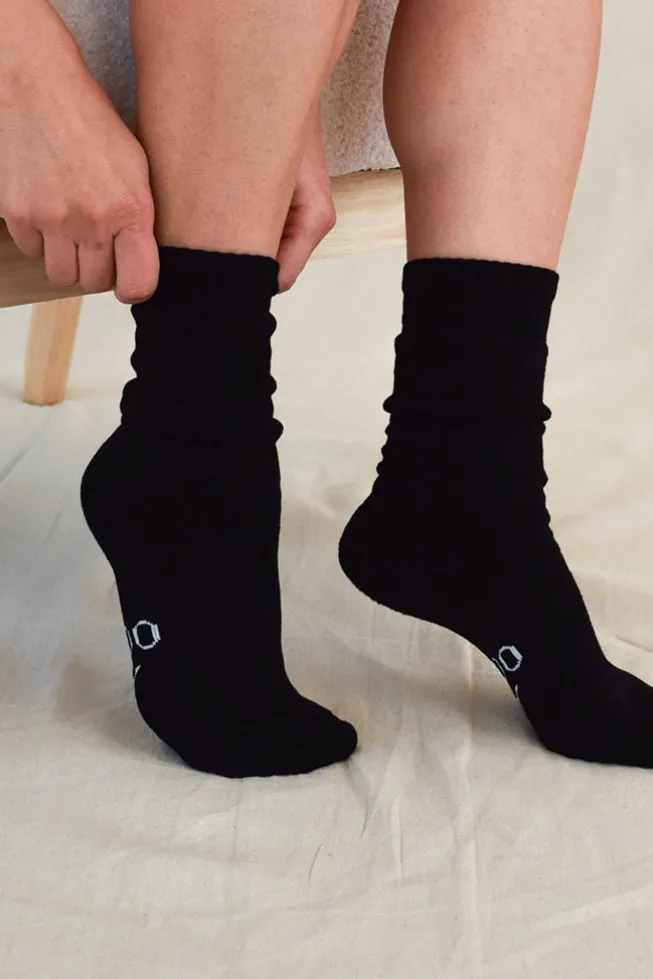 Women's Thick Bamboo Socks 2 Pack - Black