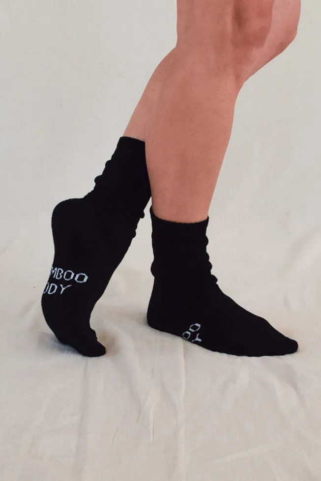 Women's Thick Bamboo Socks 2 Pack - Black