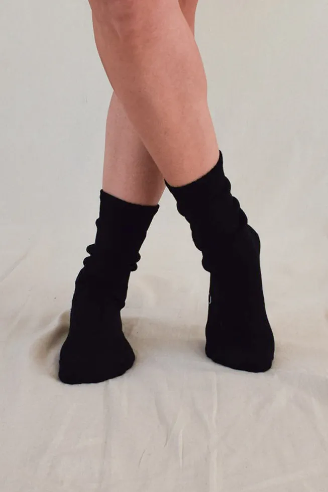 Women's Thick Bamboo Socks 2 Pack - Black