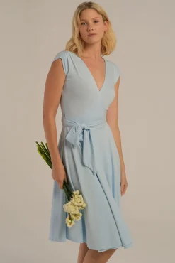 Wrap Dress - Powder Blue